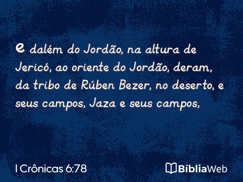I Crônicas 6:78 em imagem para compartilhar