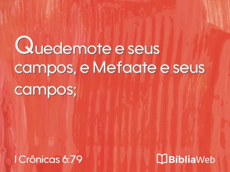 I Crônicas 6:79 em imagem para compartilhar