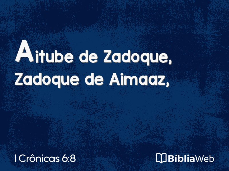 I Crônicas 6:8 em imagem para compartilhar