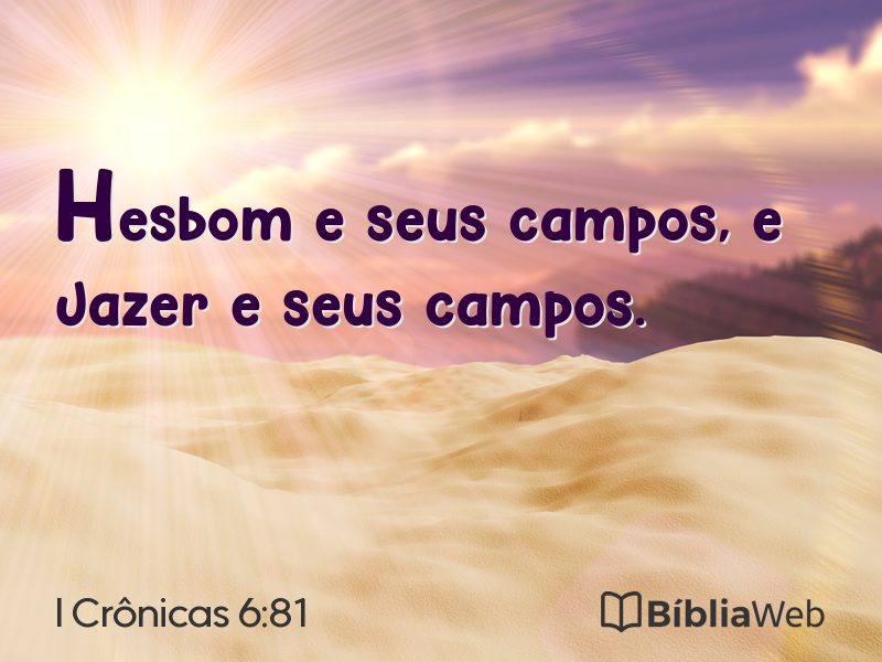 I Crônicas 6:81 em imagem para compartilhar