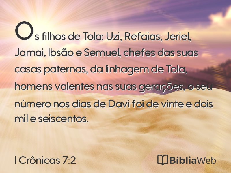 I Crônicas 7:2 em imagem para compartilhar