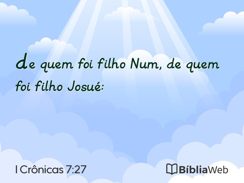 I Crônicas 7:27 em imagem para compartilhar