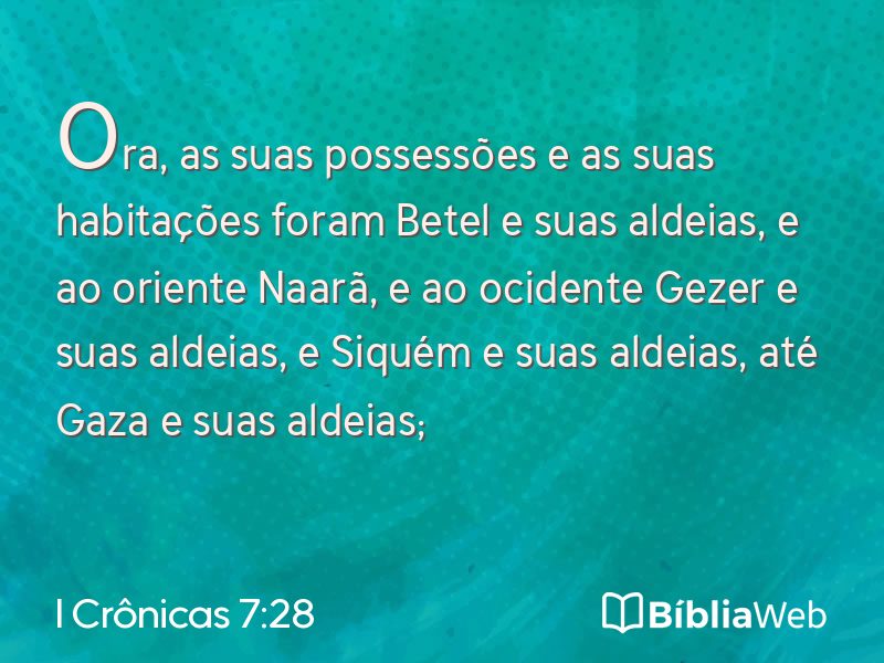 I Crônicas 7:28 em imagem para compartilhar