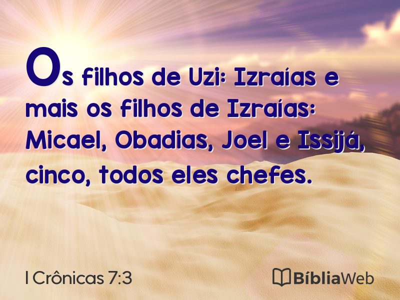 I Crônicas 7:3 em imagem para compartilhar