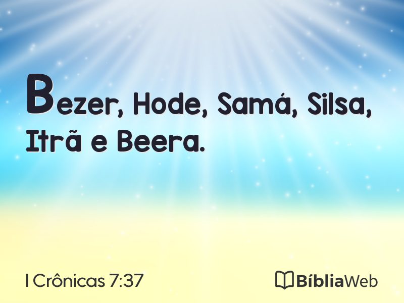 I Crônicas 7:37 em imagem para compartilhar