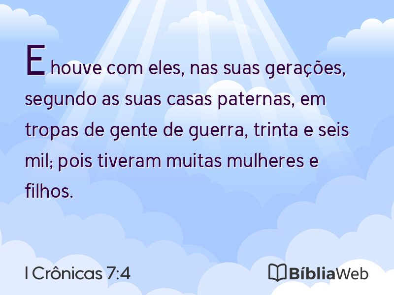 I Crônicas 7:4 em imagem para compartilhar