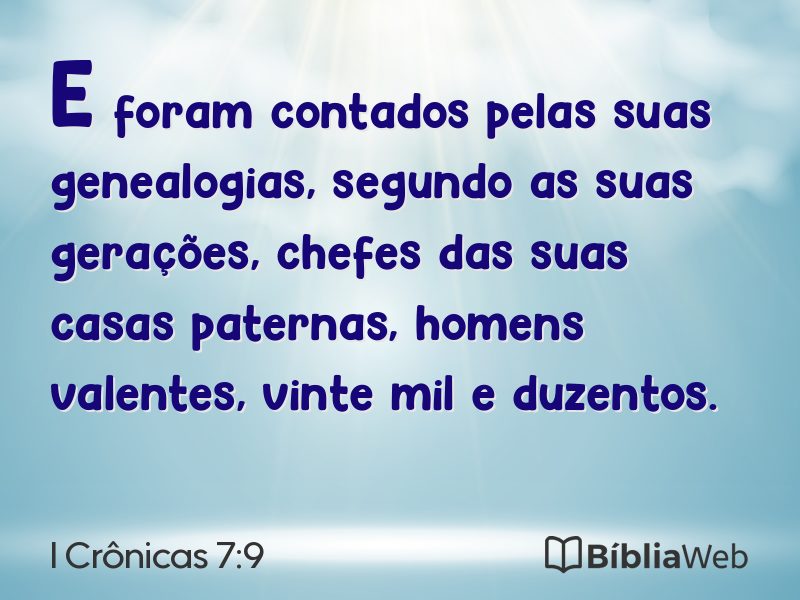 I Crônicas 7:9 em imagem para compartilhar