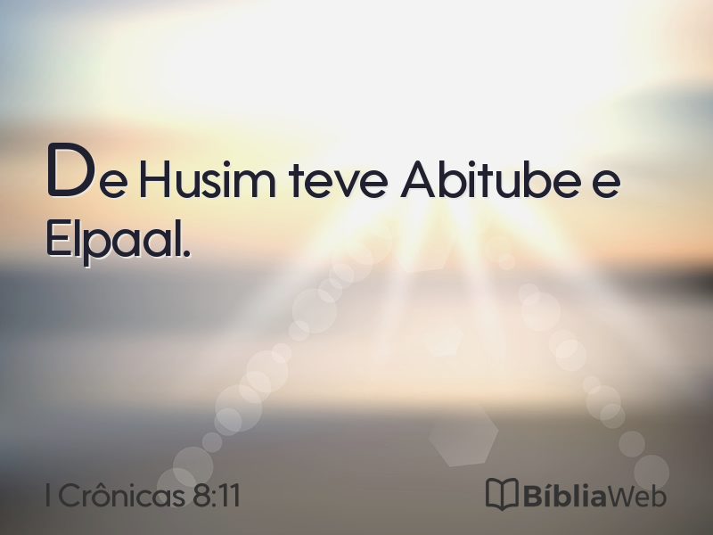I Crônicas 8:11 em imagem para compartilhar