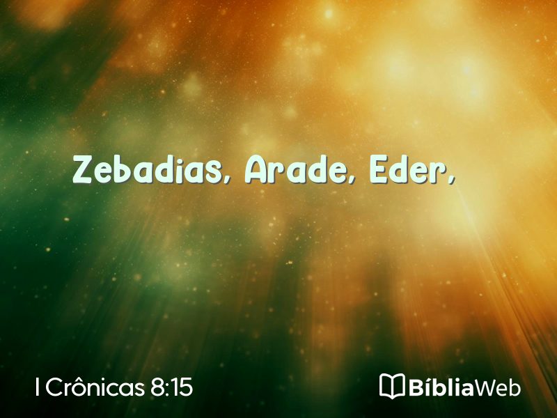I Crônicas 8:15 em imagem para compartilhar