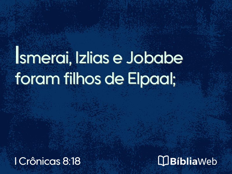 I Crônicas 8:18 em imagem para compartilhar