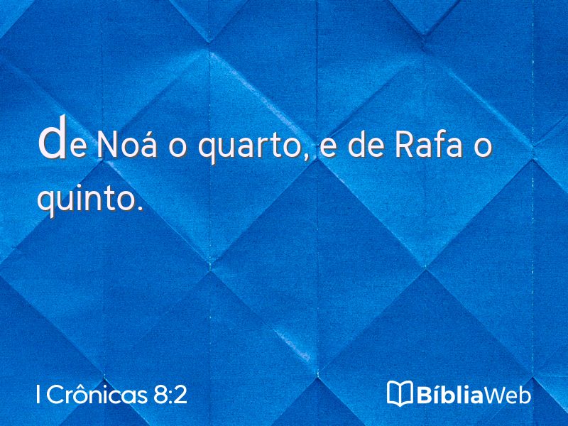 I Crônicas 8:2 em imagem para compartilhar