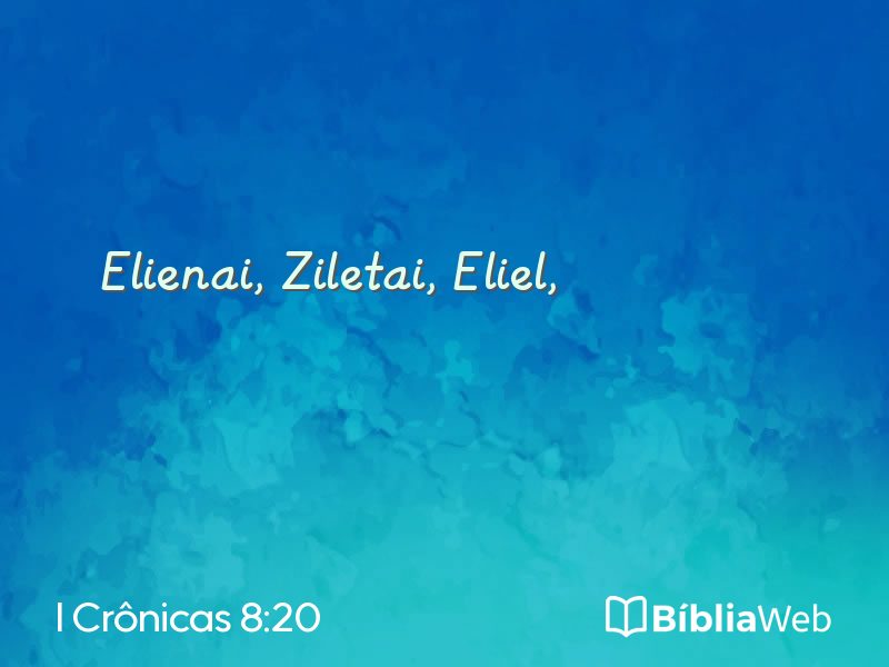 I Crônicas 8:20 em imagem para compartilhar
