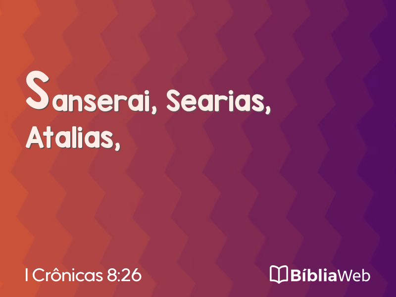 I Crônicas 8:26 em imagem para compartilhar