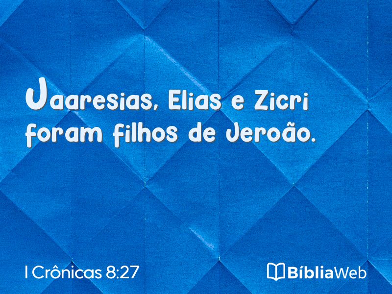 I Crônicas 8:27 em imagem para compartilhar
