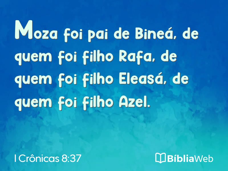 I Crônicas 8:37 em imagem para compartilhar