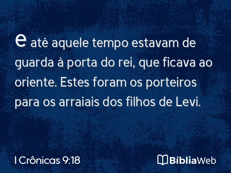 I Crônicas 9:18 em imagem para compartilhar