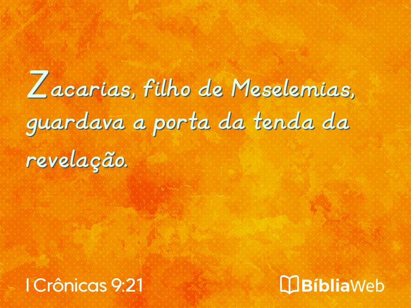 I Crônicas 9:21 em imagem para compartilhar