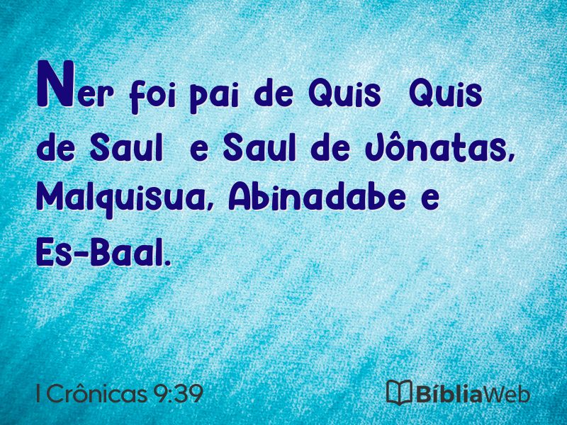 I Crônicas 9:39 em imagem para compartilhar