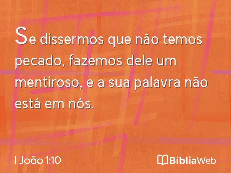 I João 1:10 em imagem para compartilhar