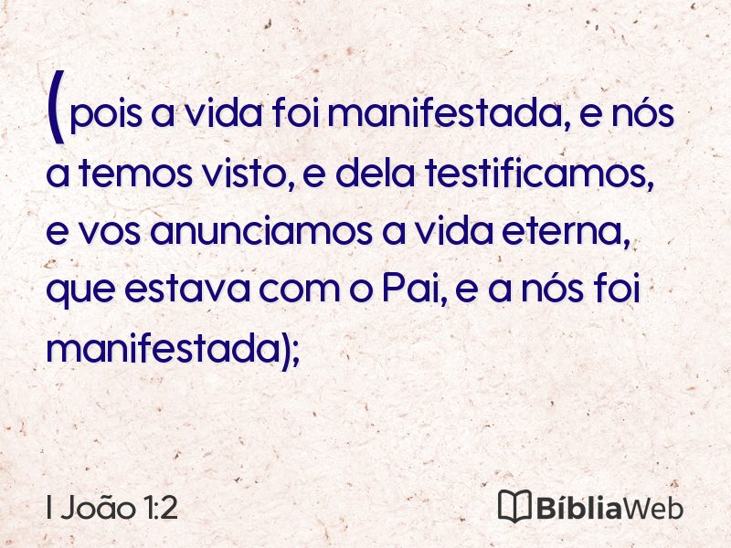 I João 1:2 em imagem para compartilhar