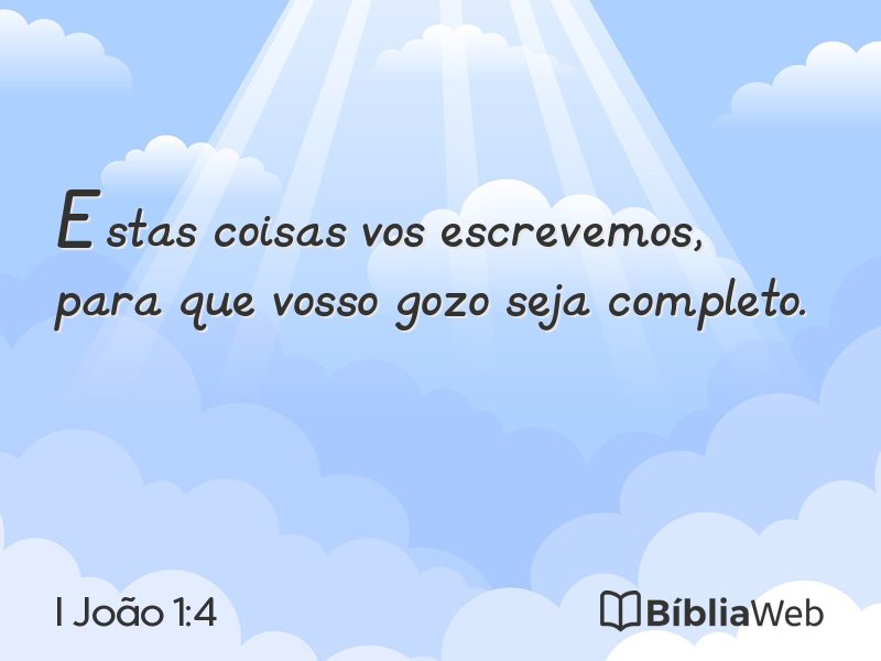 I João 1:4 em imagem para compartilhar
