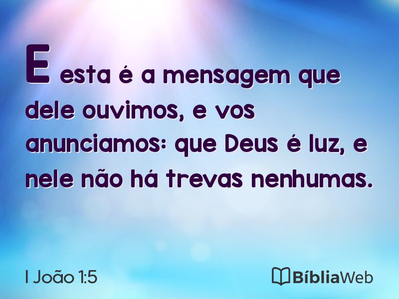 I João 1:5 em imagem para compartilhar