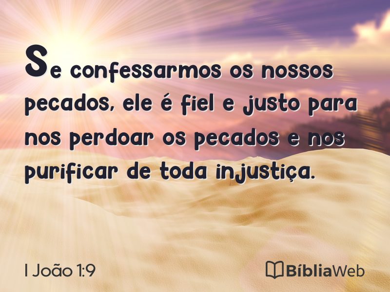 I João 1:9 em imagem para compartilhar
