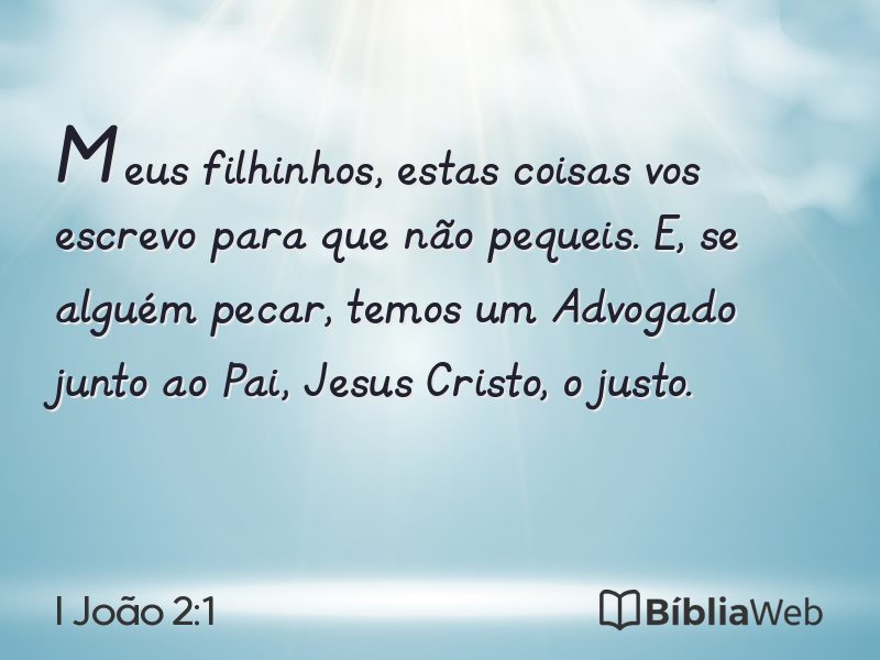 I João 2:1 em imagem para compartilhar