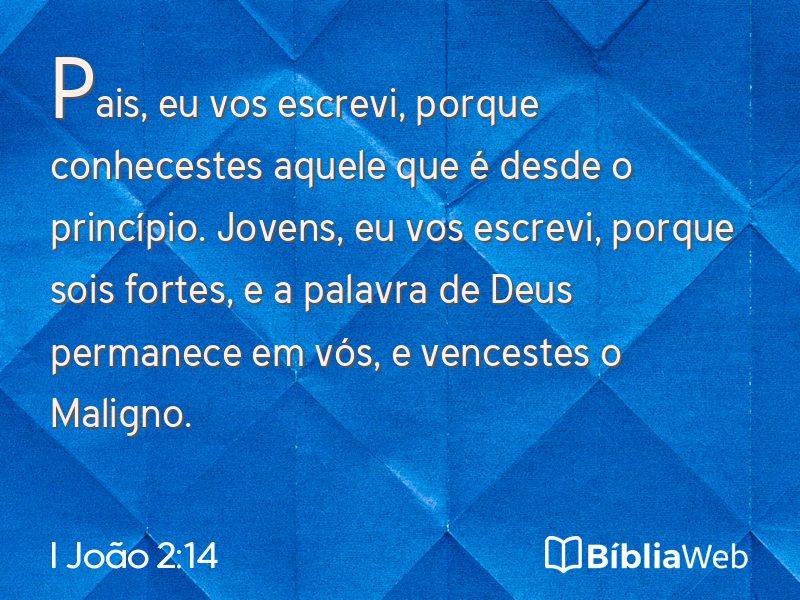 I João 2:14 em imagem para compartilhar