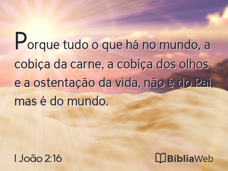I João 2:16 em imagem para compartilhar