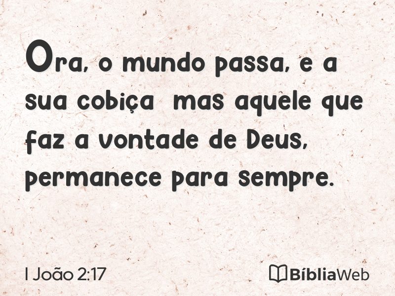I João 2:17 em imagem para compartilhar