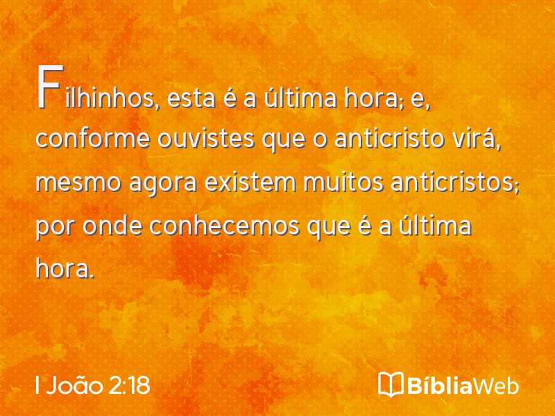 I João 2:18 em imagem para compartilhar