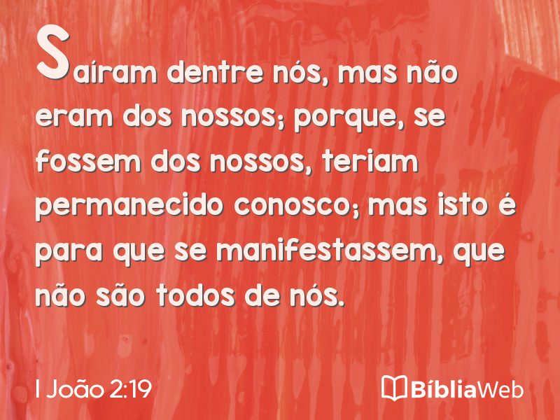 I João 2:19 em imagem para compartilhar
