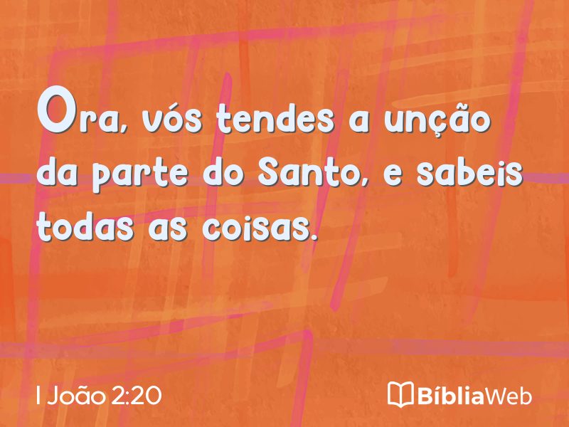 I João 2:20 em imagem para compartilhar