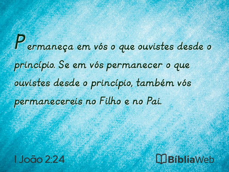 I João 2:24 em imagem para compartilhar