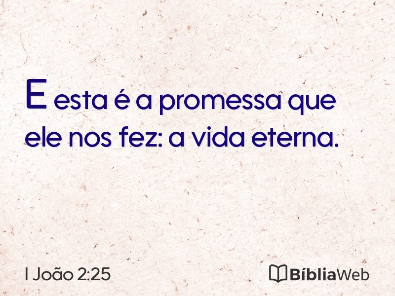 I João 2:25 em imagem para compartilhar