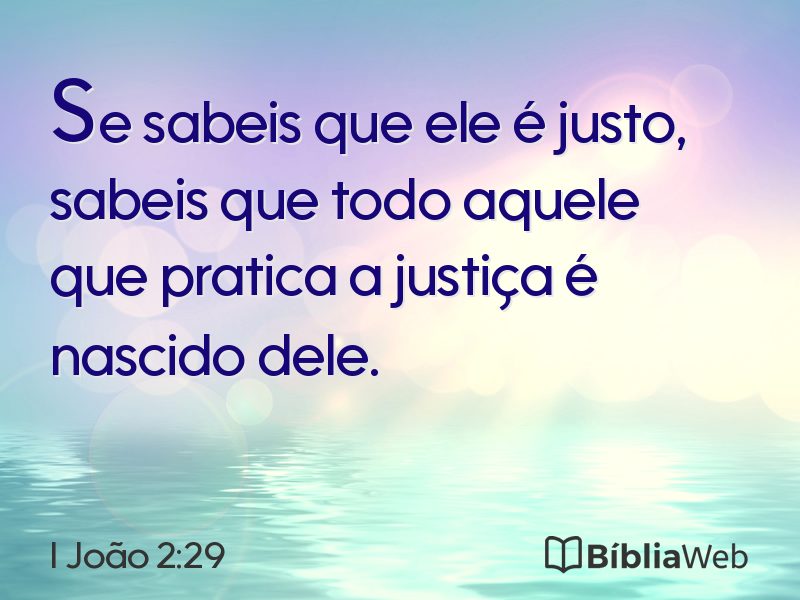 I João 2:29 em imagem para compartilhar