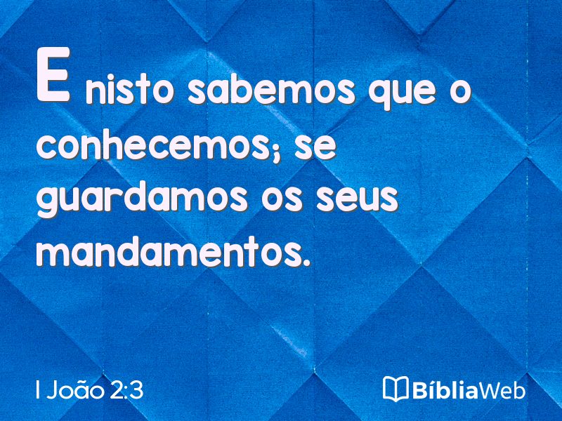 I João 2:3 em imagem para compartilhar