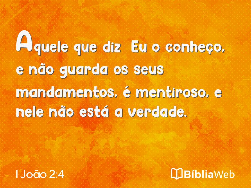 I João 2:4 em imagem para compartilhar