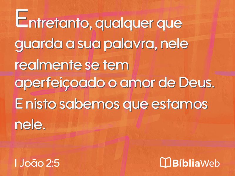 I João 2:5 em imagem para compartilhar