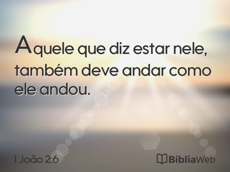 I João 2:6 em imagem para compartilhar