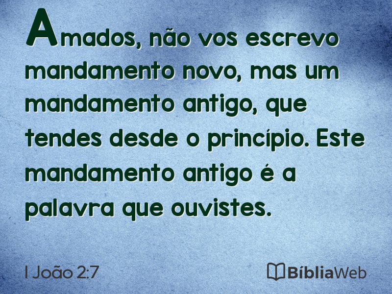 I João 2:7 em imagem para compartilhar