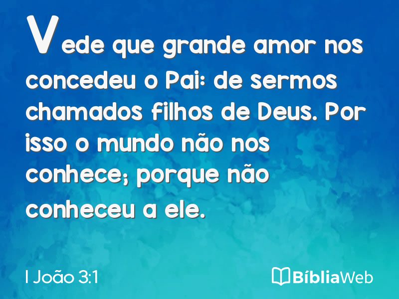 I João 3:1 em imagem para compartilhar