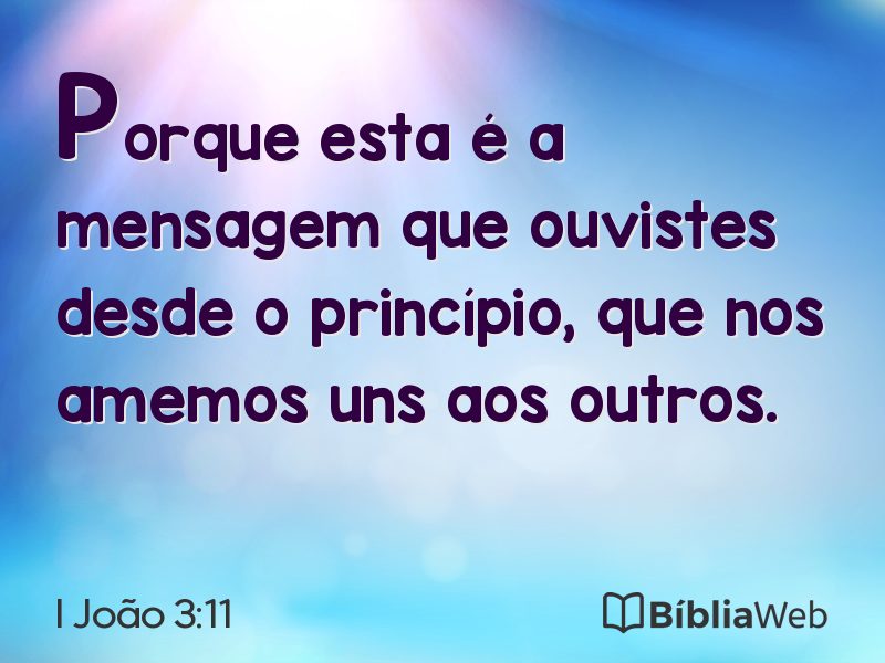 I João 3:11 em imagem para compartilhar