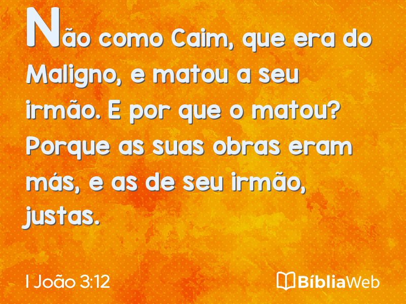 I João 3:12 em imagem para compartilhar