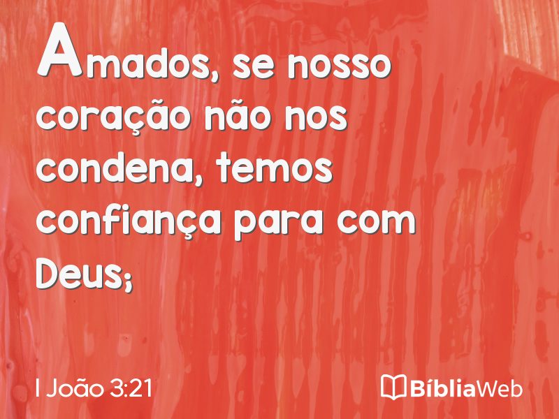 I João 3:21 em imagem para compartilhar