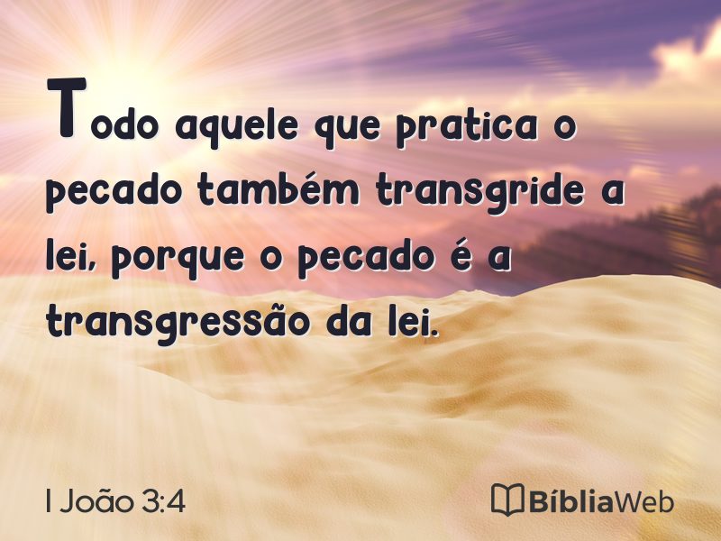 I João 3:4 em imagem para compartilhar