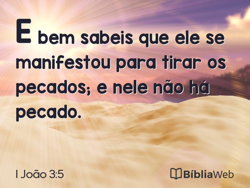 I João 3:5 em imagem para compartilhar