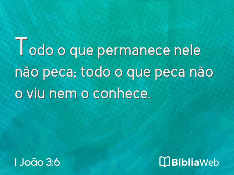 I João 3:6 em imagem para compartilhar