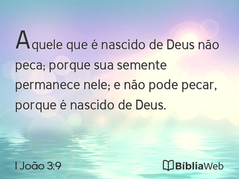 I João 3:9 em imagem para compartilhar